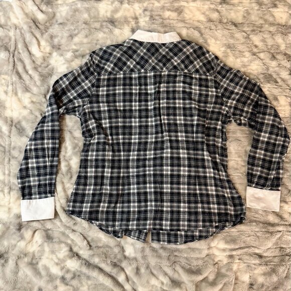 Brooks Brothers Plaid Cotton Shirt with Contrast Collar & Cuffs | Size 16 - Picture 7 of 12